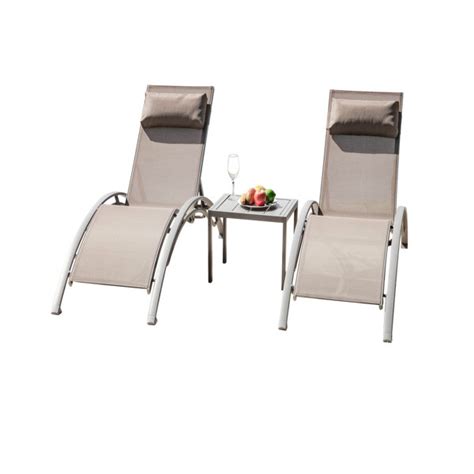 pool chaise metal bracket|Treymane Outdoor Aluminium Chaise Lounge Set .